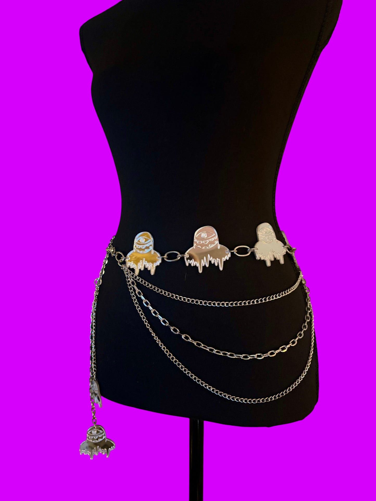 Customizable stainless steel chain belt