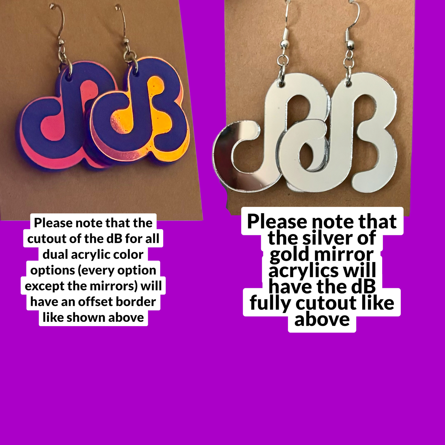 Daily Bread inspired customizable acrylic earrings