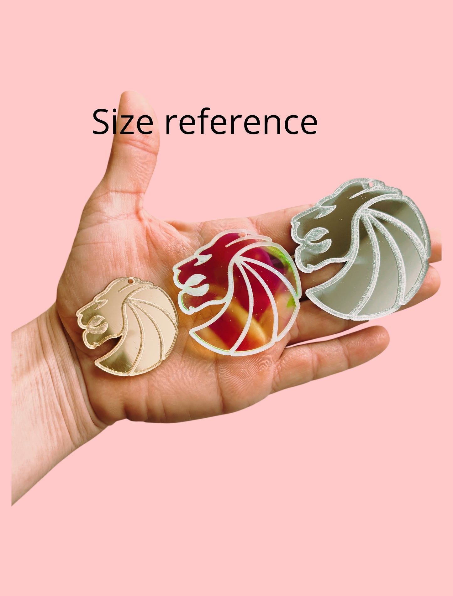 Seven lions customizable acrylic earrings