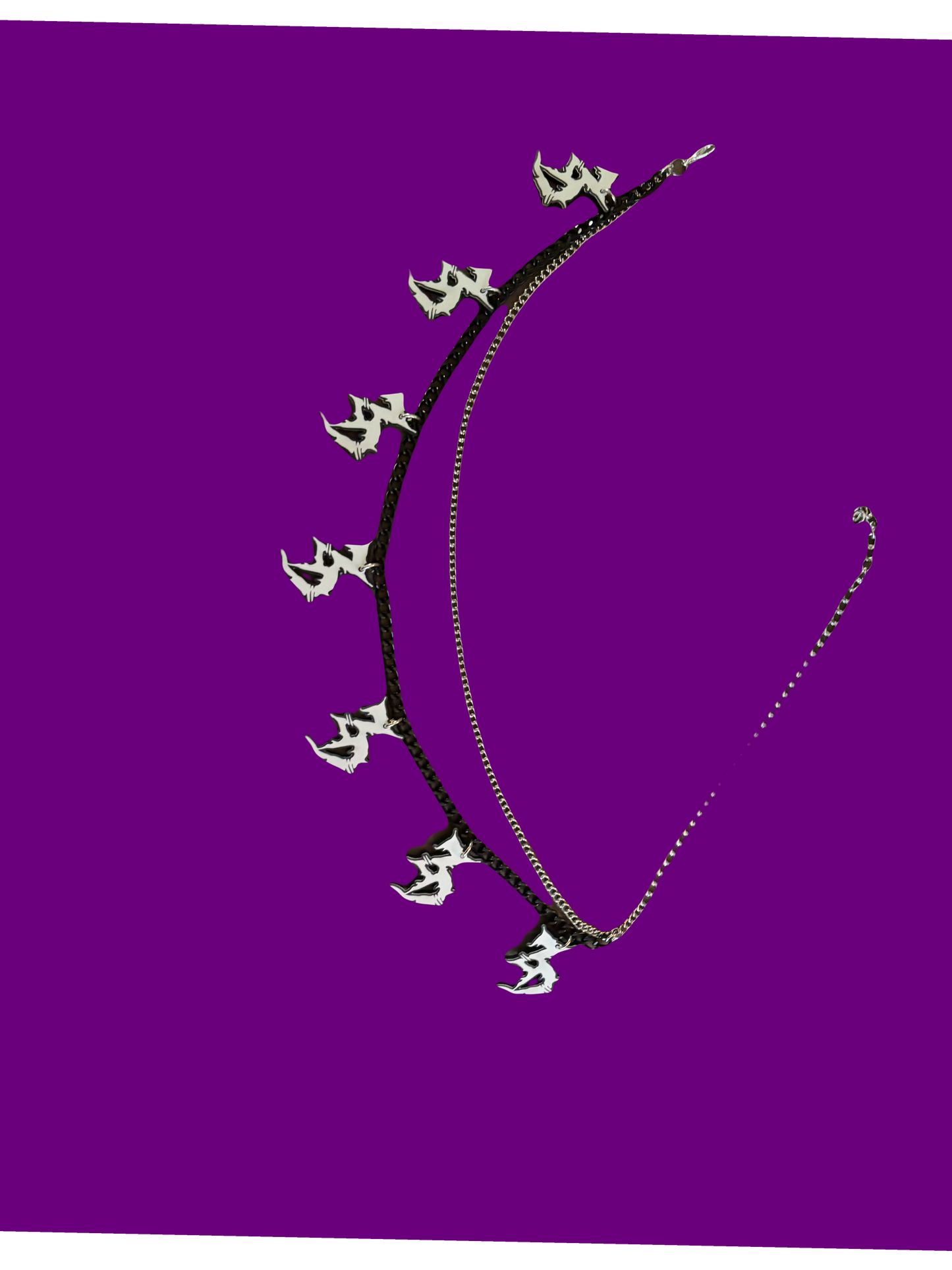 Customizable Black and White acrylic chain belt