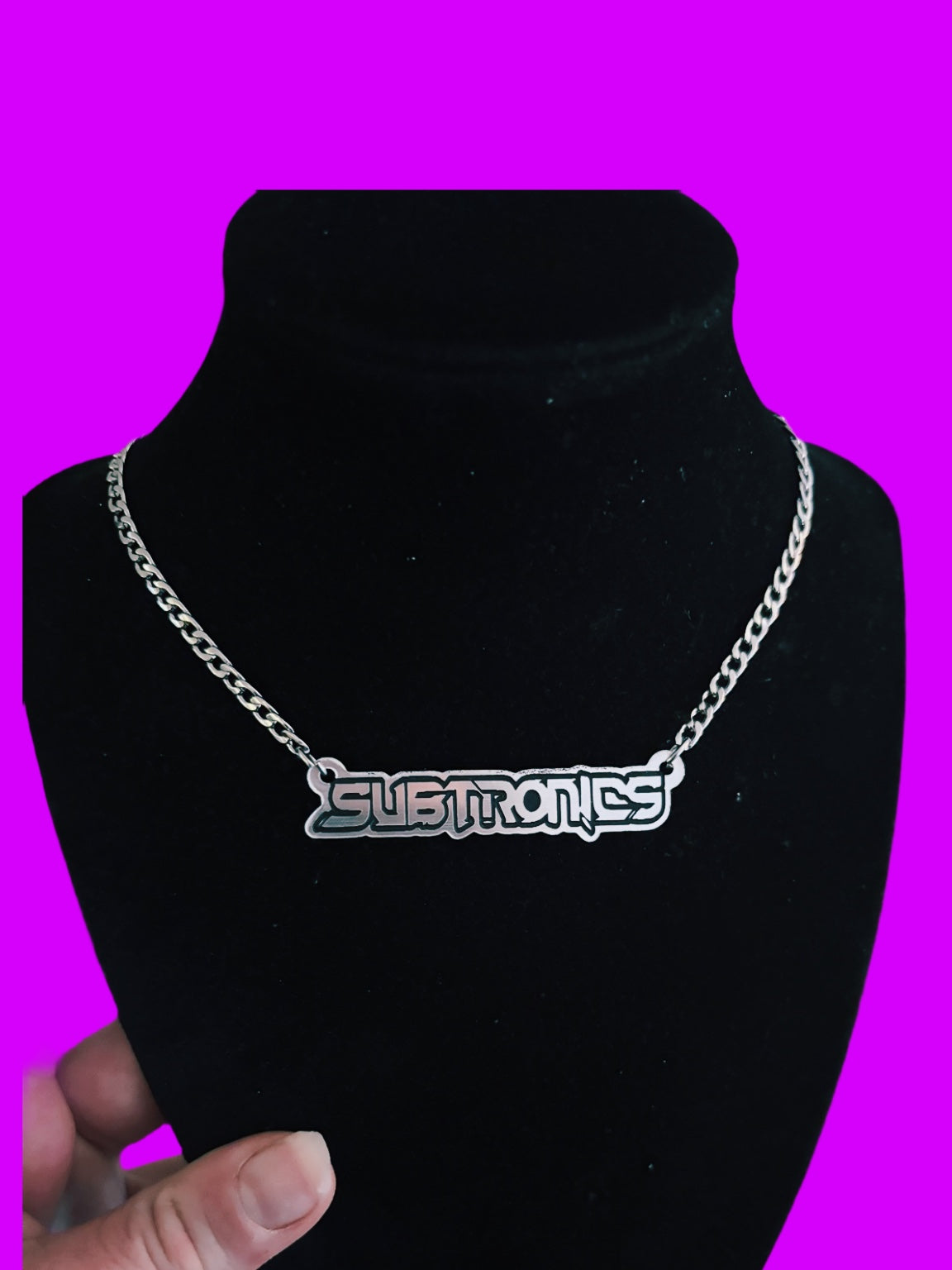 Customizable stainless steel (silver/gold) thin chain name necklace