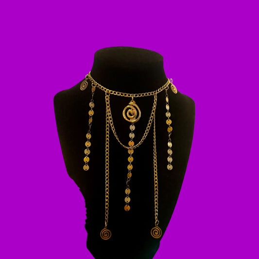 stainless steel swirly choker