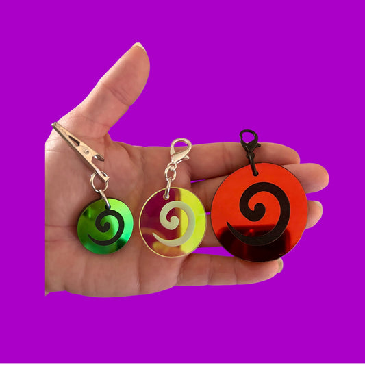 Enter the Portal swirl customizable acrylic charms