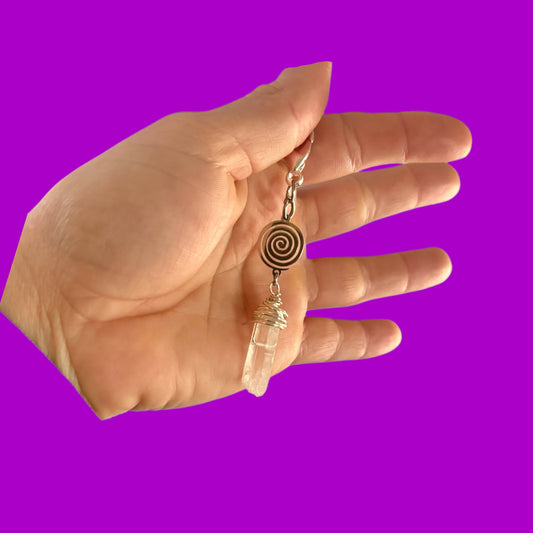 swirl crystal charms