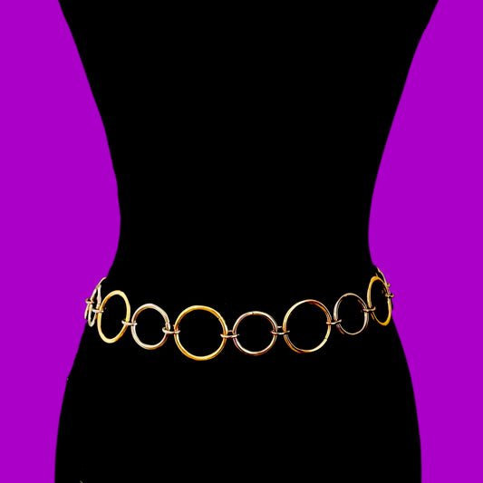 Mixed metal stainless steel o ring belt