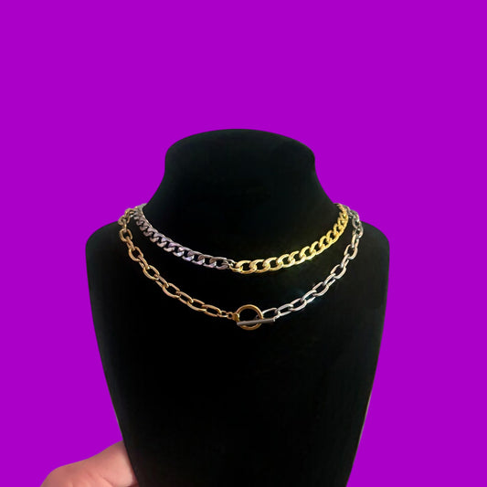 mixed metal stainless steel stack