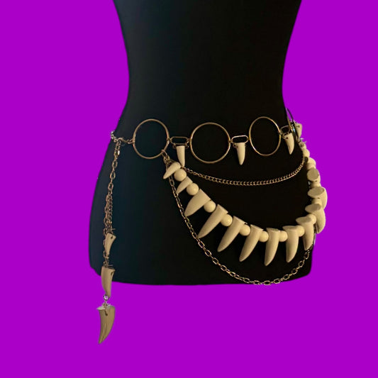 Stainless steel and dino tooth steel ring belt