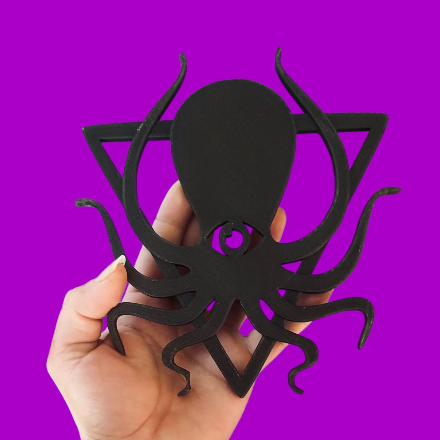 Black DEEP 3d printed Wall/ Shelf Piece
