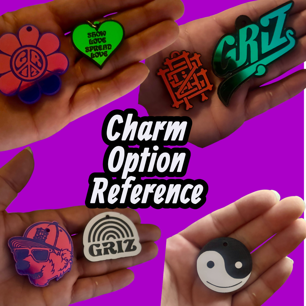 Griz customizable acrylic metal ring belt