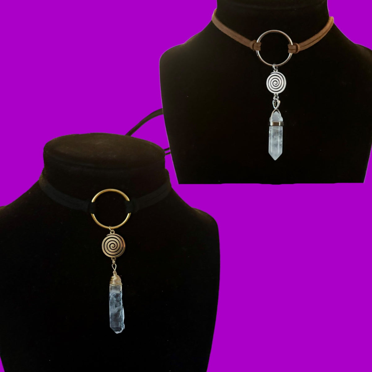Swirl Crystal Tie Back Chokers