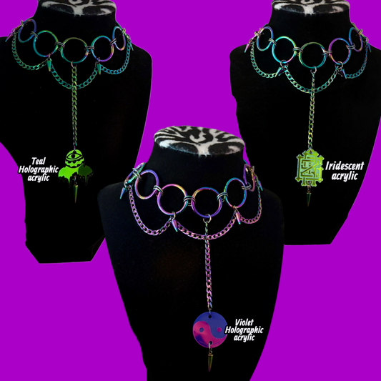 Customizable Studded O-Ring Stainless Steel Choker
