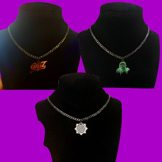 Custom black stainless steel unisex necklace