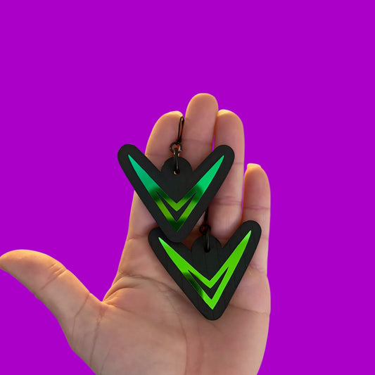 The Green Lab holographic acrylic earrings