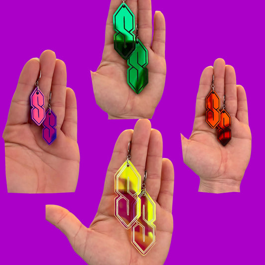 Customizable "S" Acrylic earrings