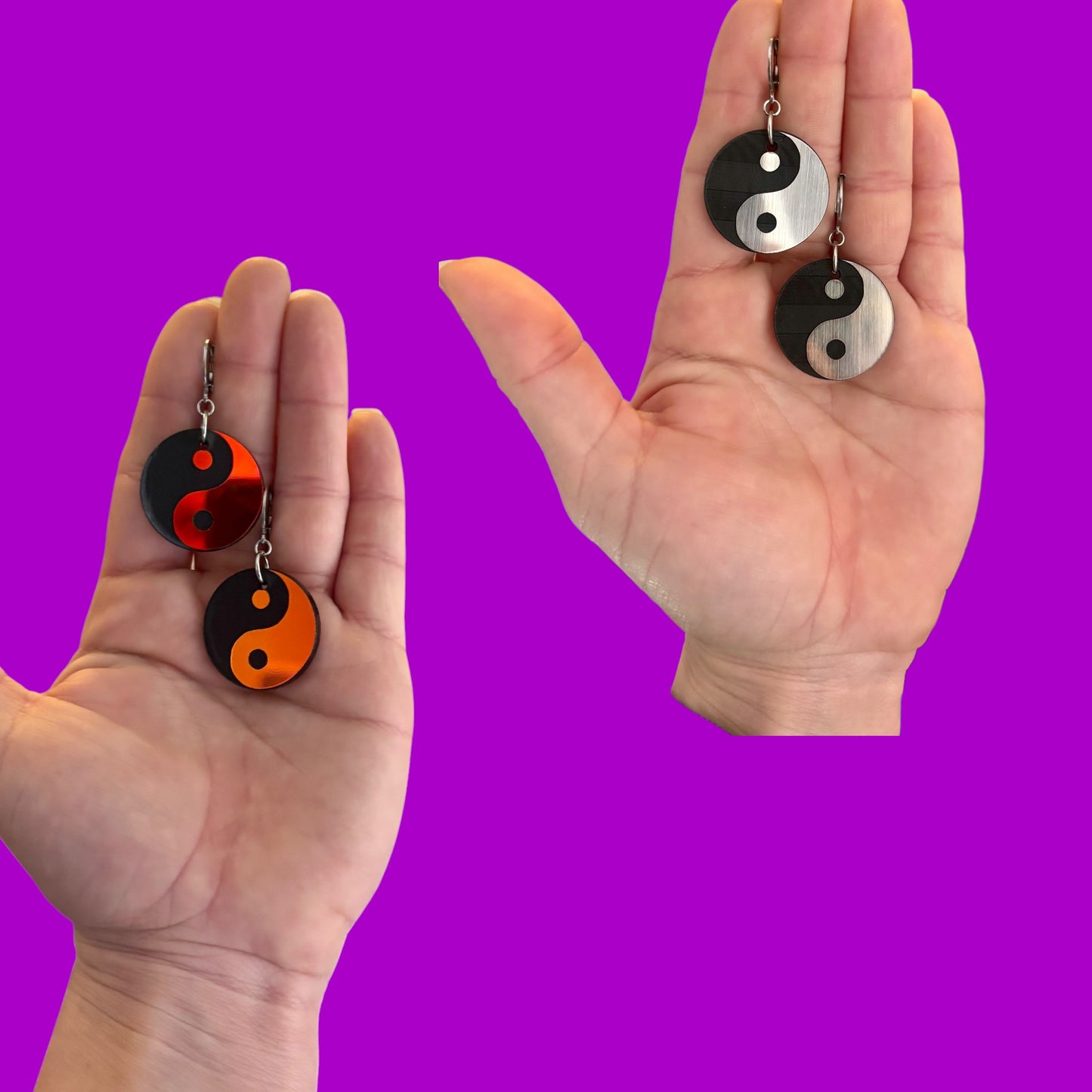 Customizable Yin Yang Acrylic earrings