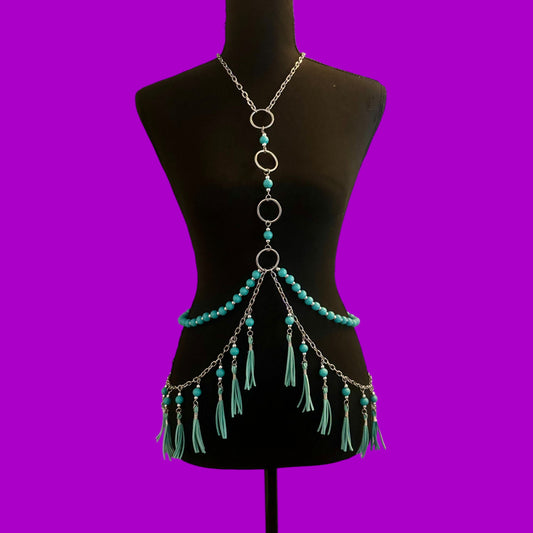 Customizable beaded tassel body chains- V1