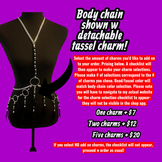 Customizable beaded tassel body chains- V2