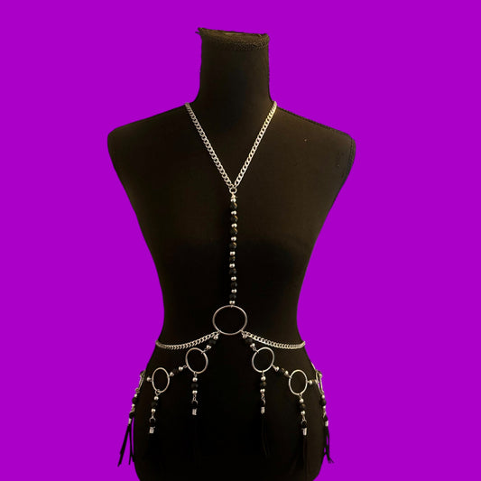Customizable beaded tassel body chains- V2