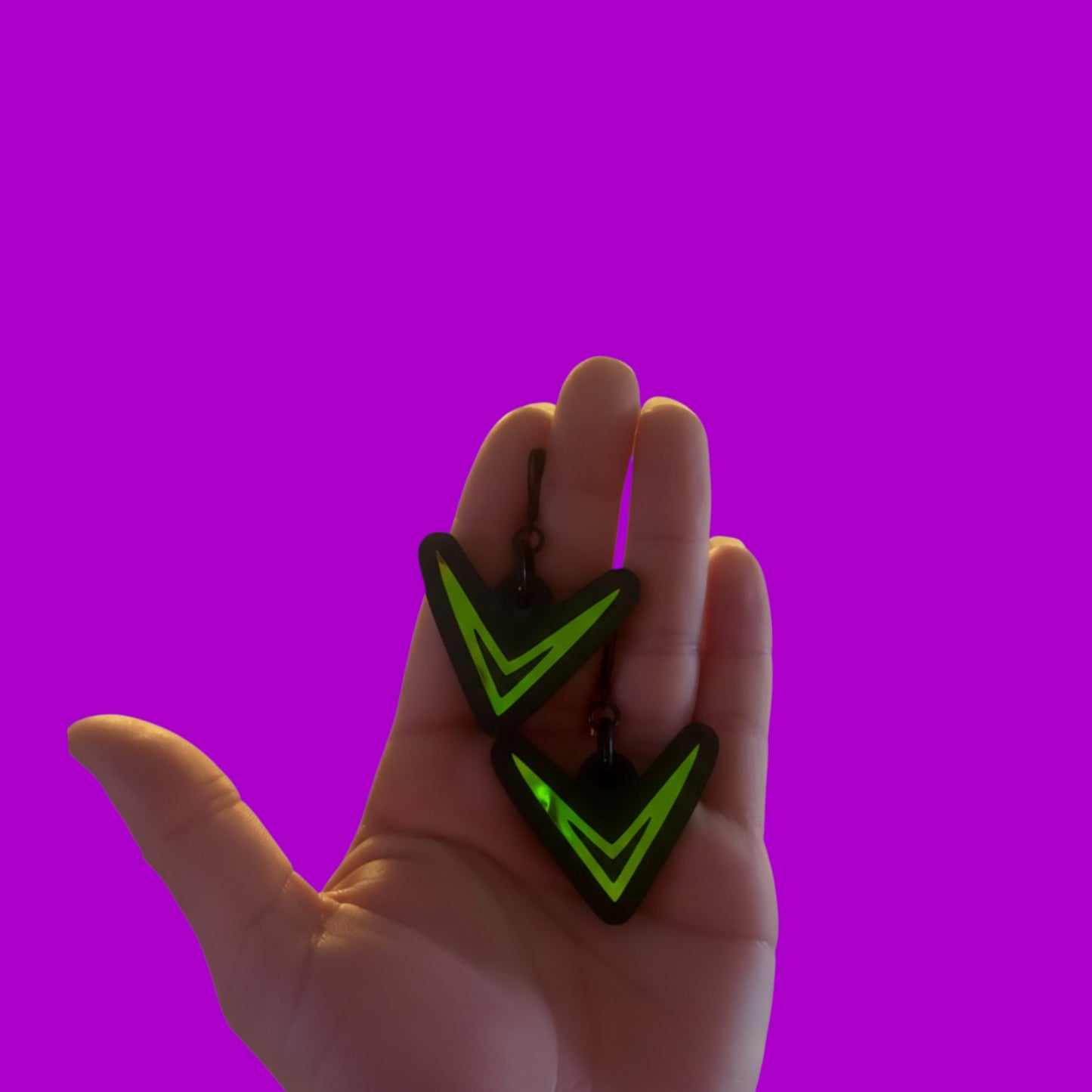 The Green Lab holographic acrylic earrings
