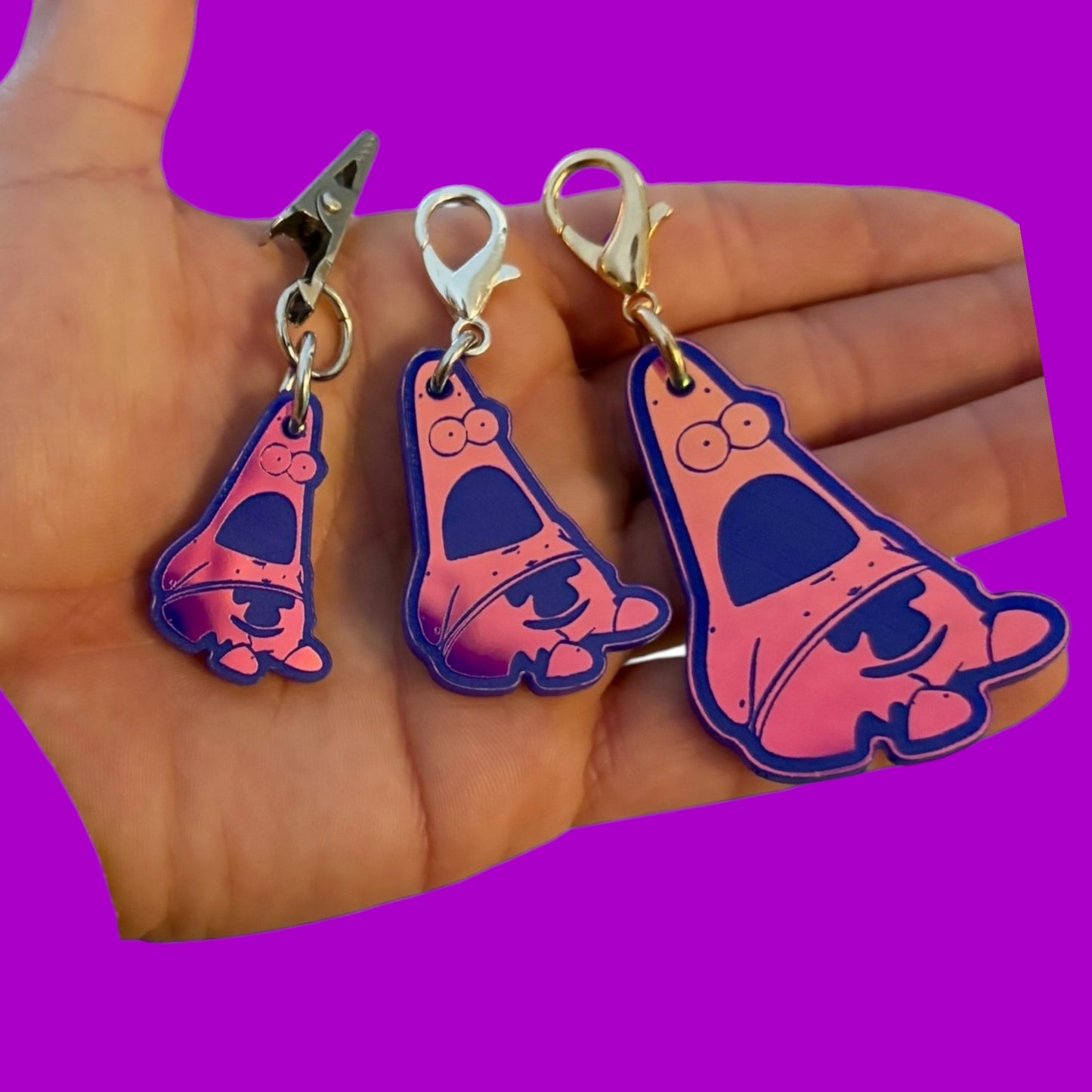 SURPRISED hat clips/clip on charms