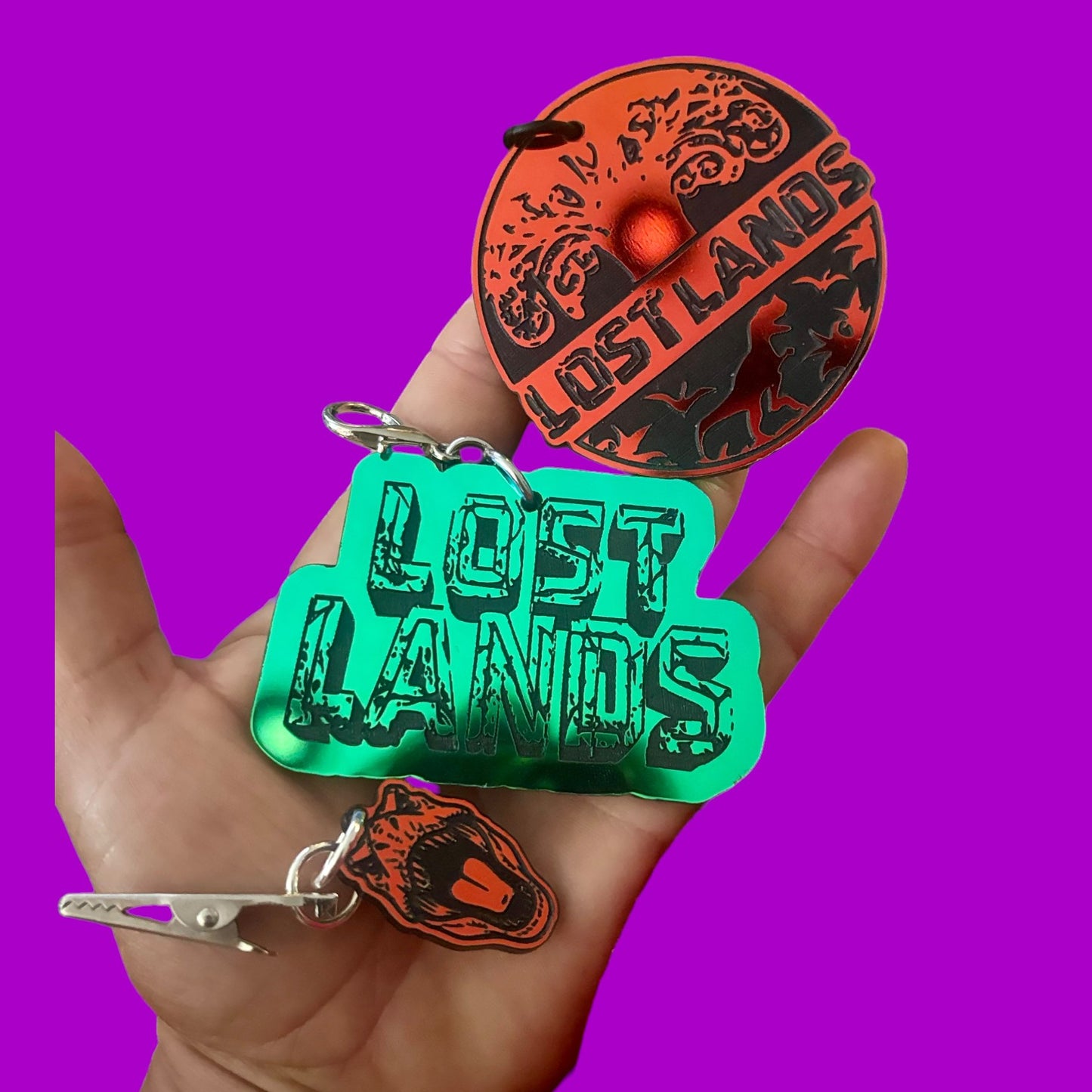 Customizable Dubstep Disney inspired acrylic clip on charms