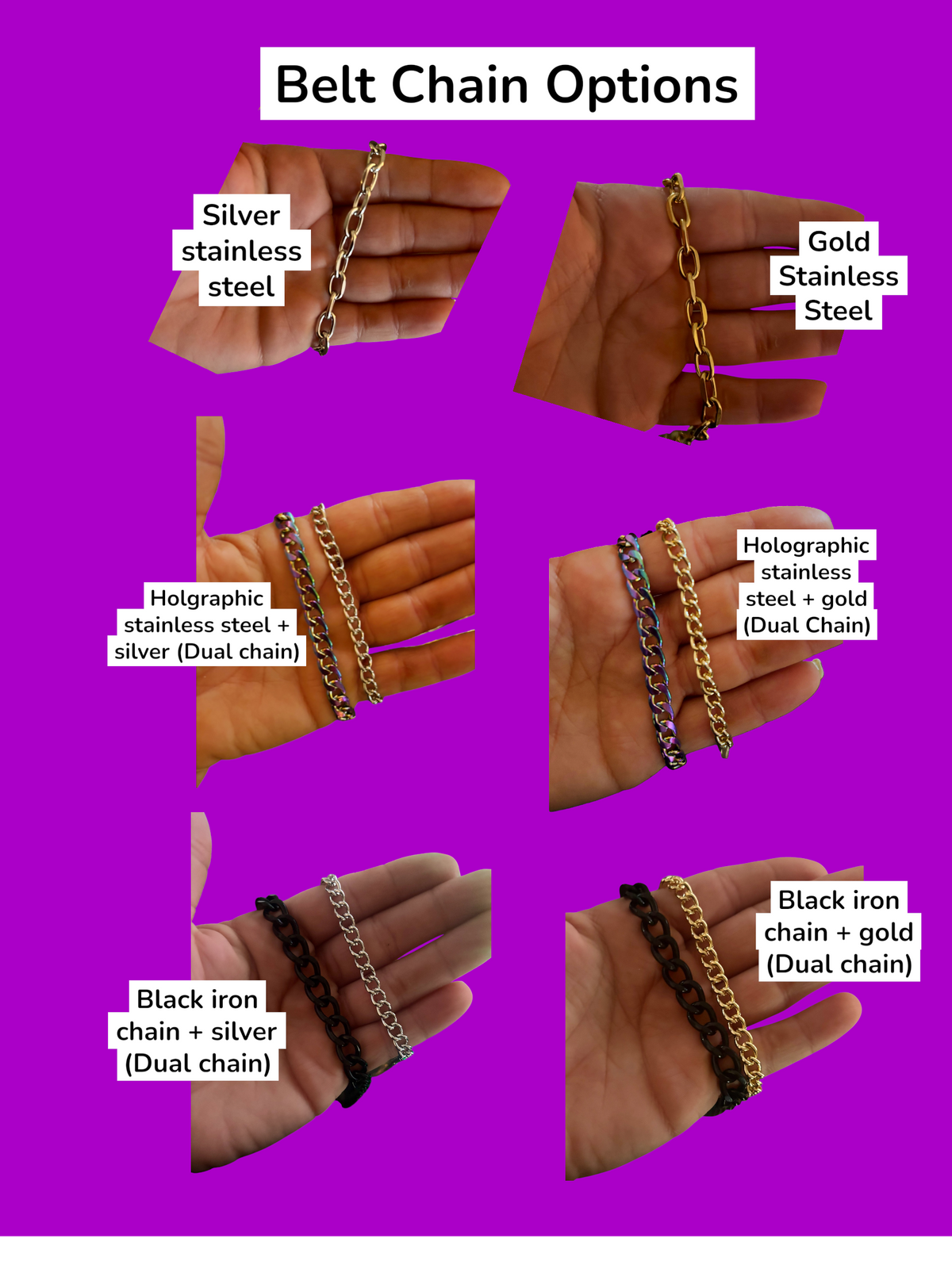 LESSON ONE customizable belt chain