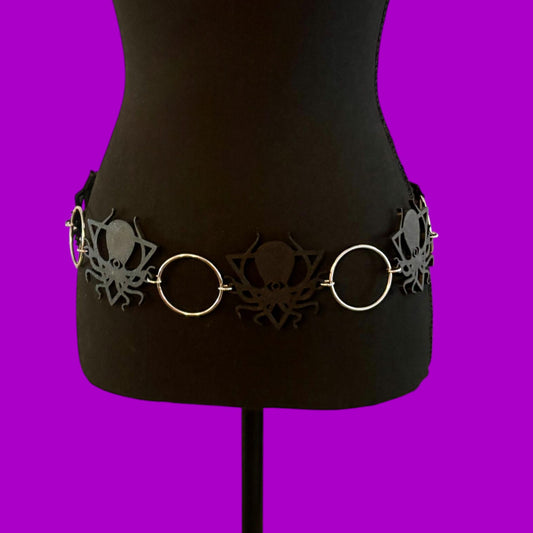 Black Deep 3D printed ring belt