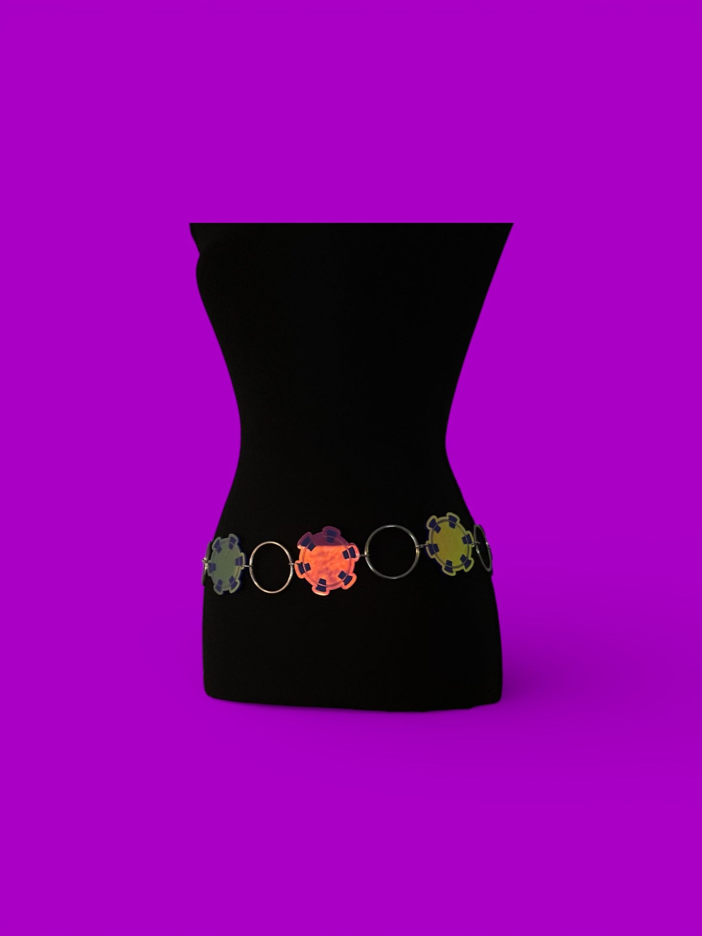 Tape b customizable acrylic metal ring belt