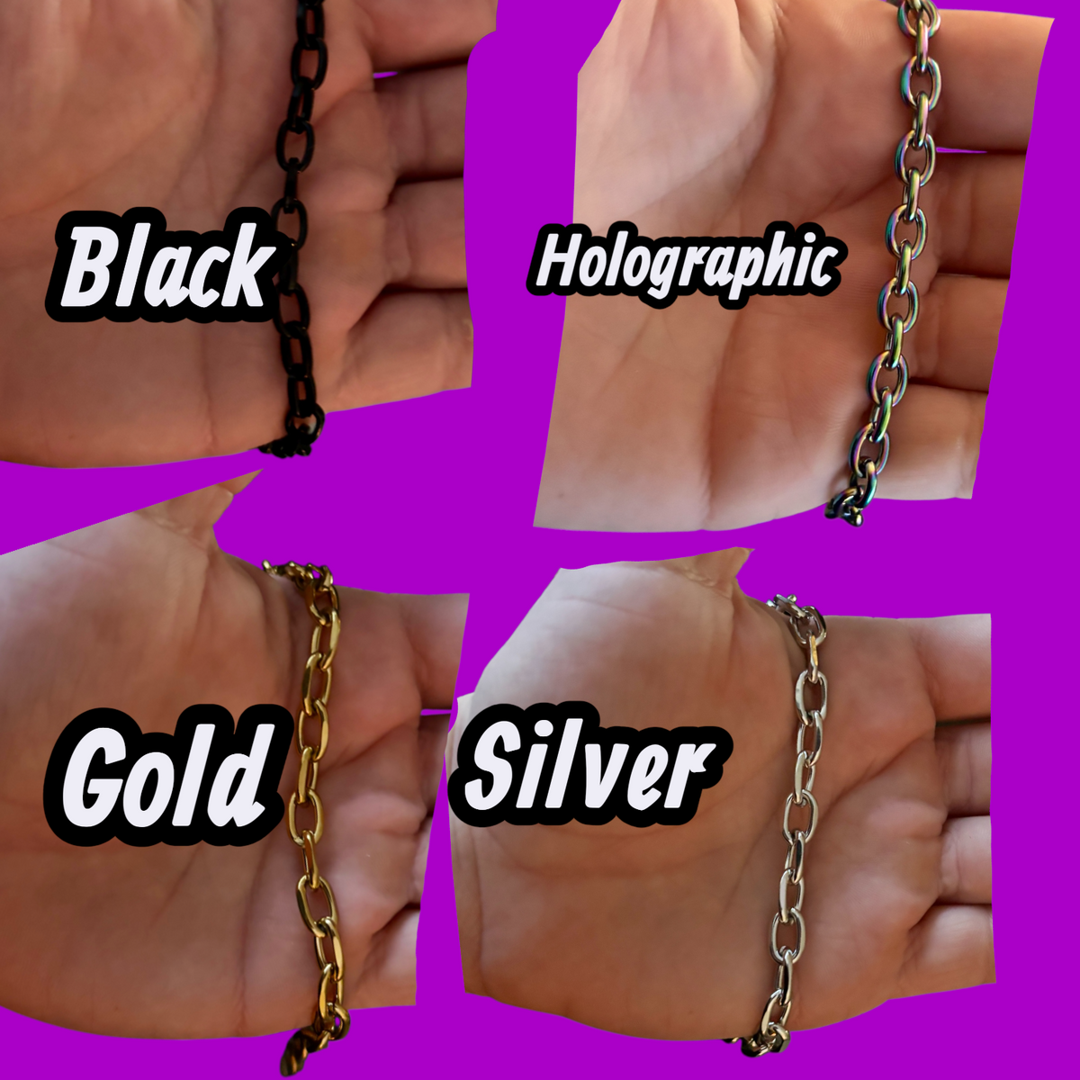 Custom Tiff & Co style silver/gold chain stainless steel necklace