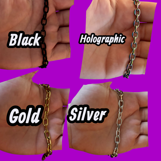 Custom Tiff & Co style silver/gold chain stainless steel necklace