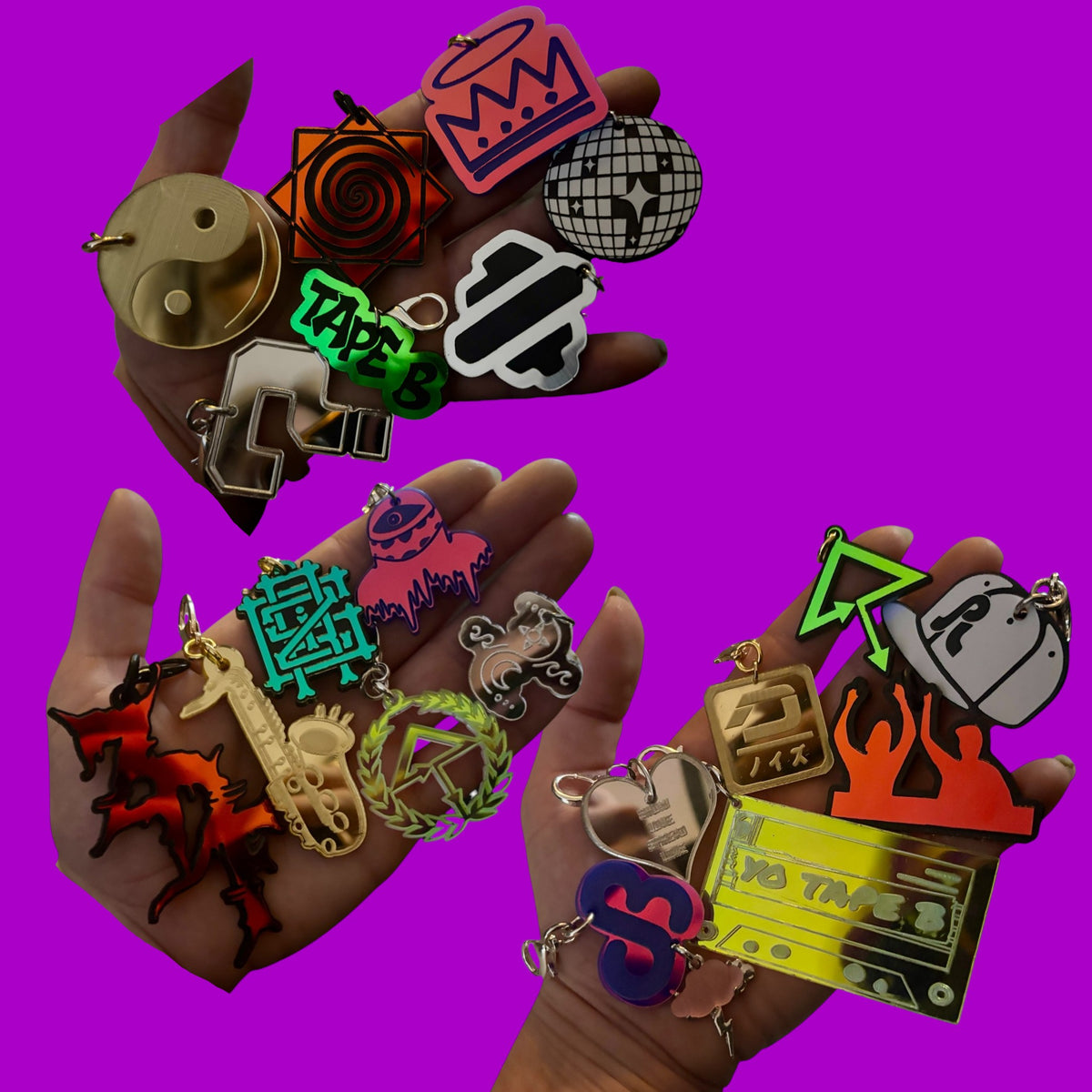 Custom Acrylic Clip on Charms