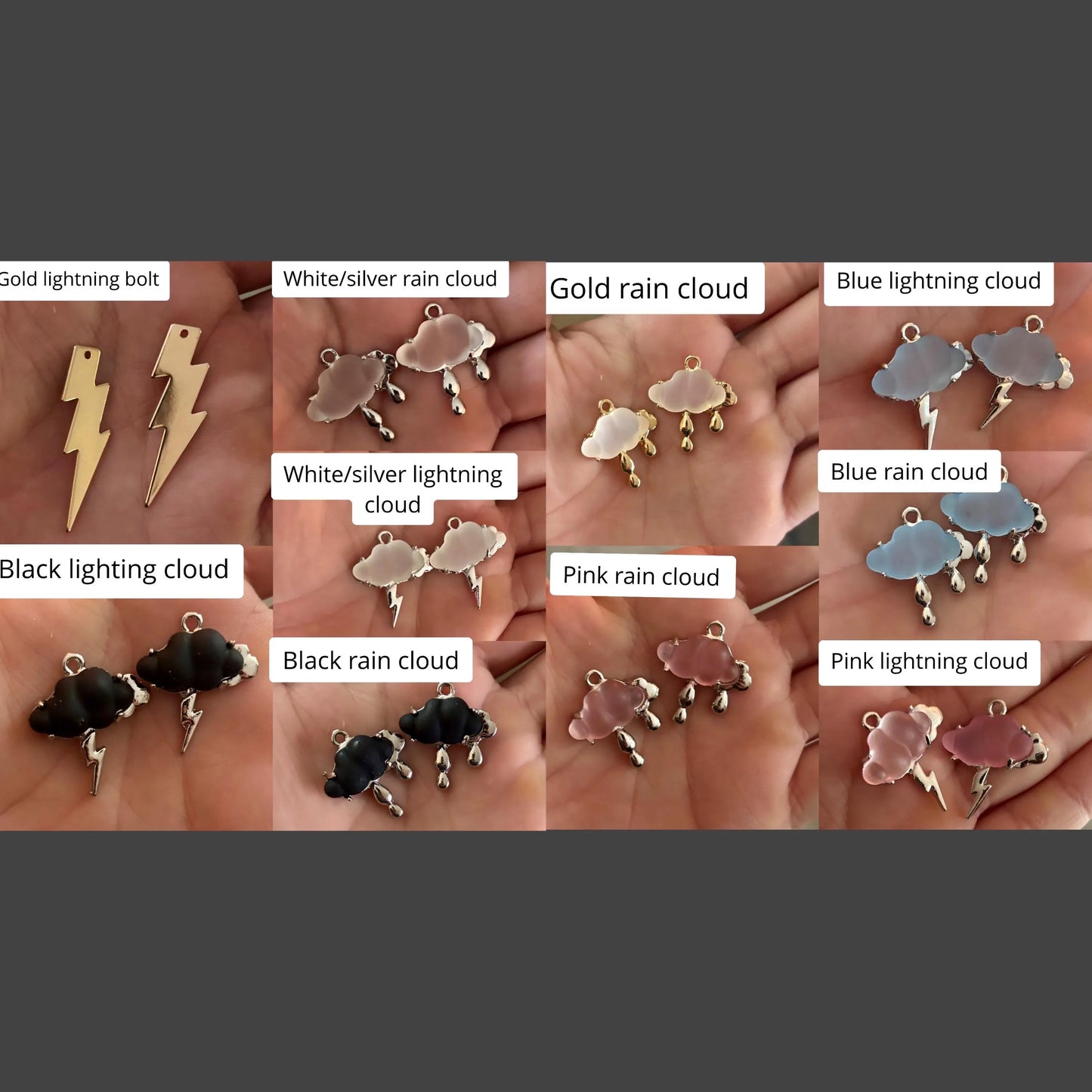 Daily bread inspired acrylic cloud chain link earrings