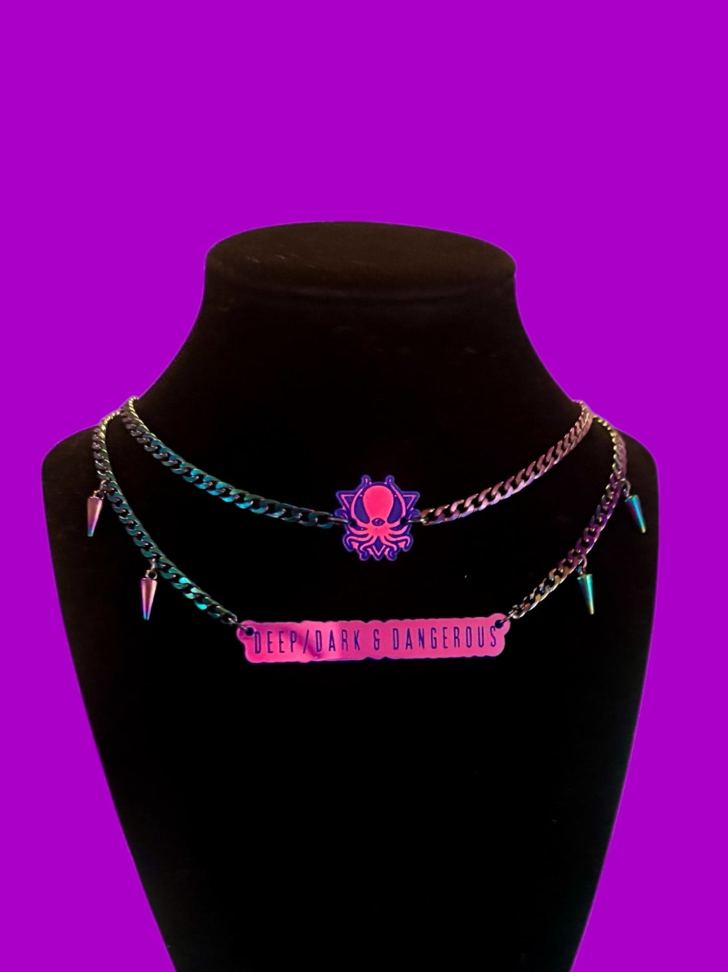 Custom stainless steel necklace stacks