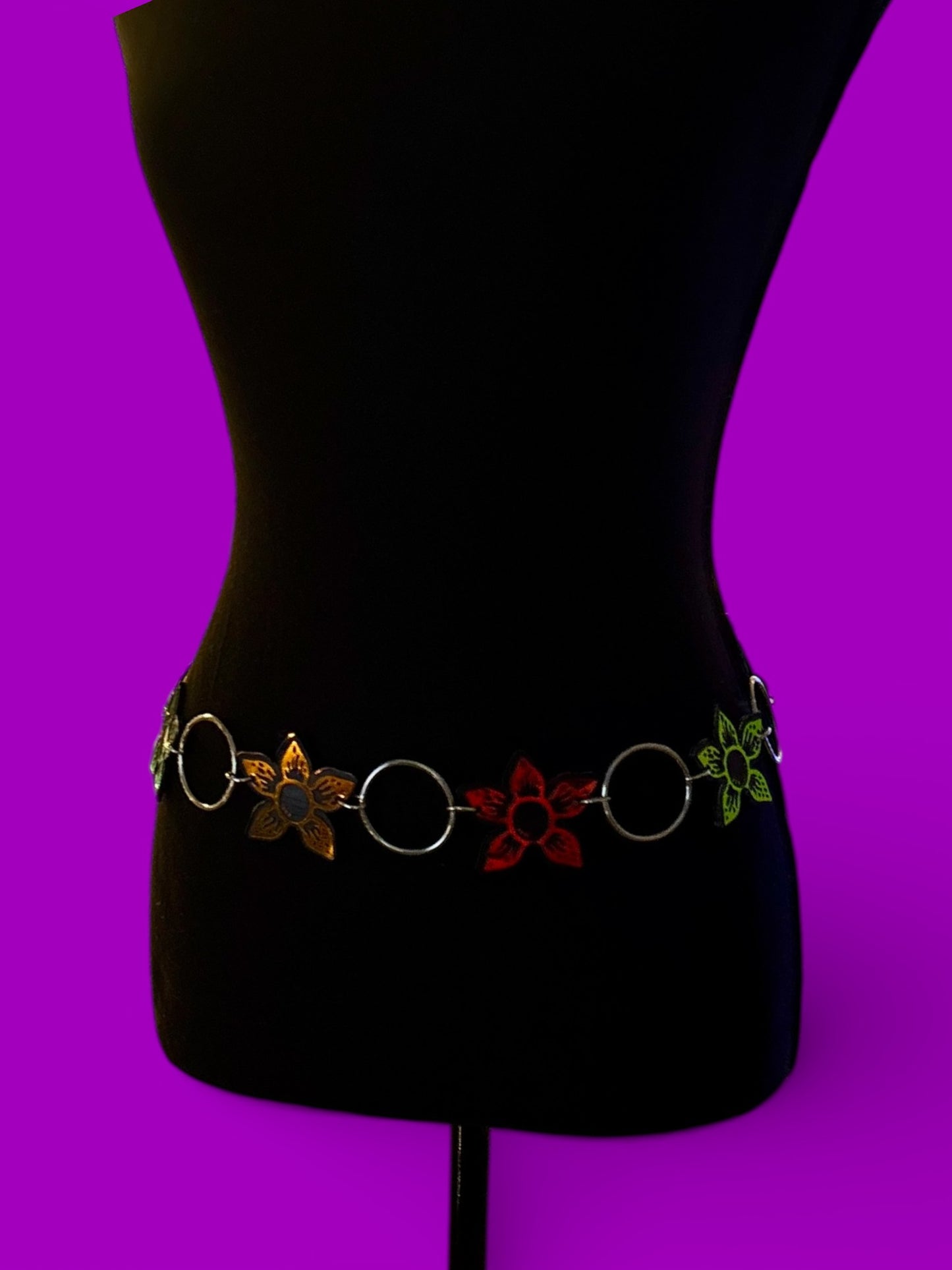 Upside down acrylic ring belt