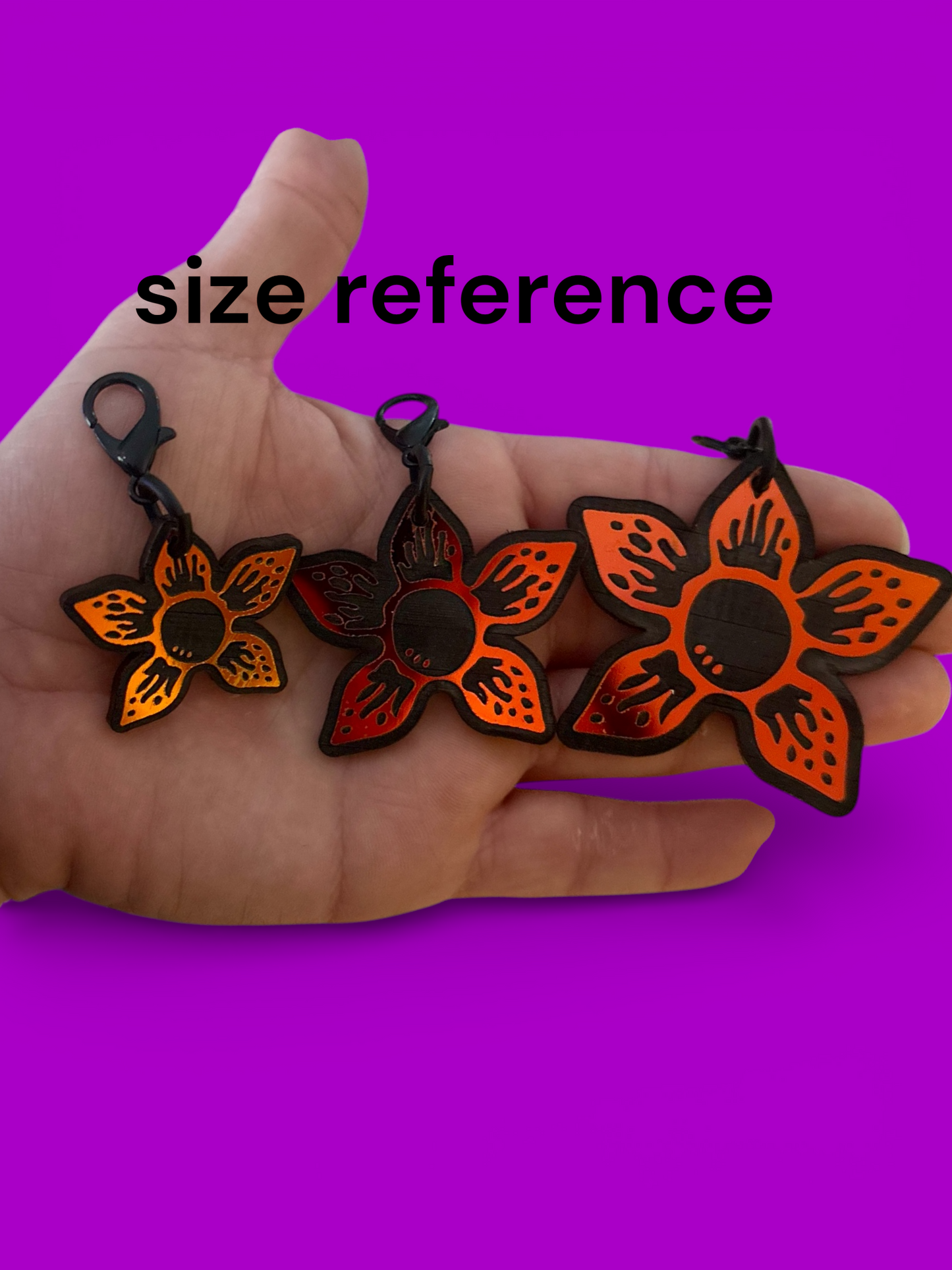 Holographic demogorgon earrings