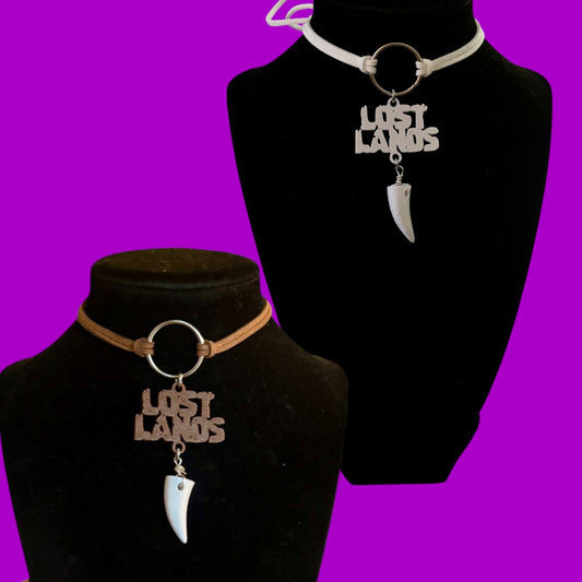Customizable LL dino tooth tie back choker