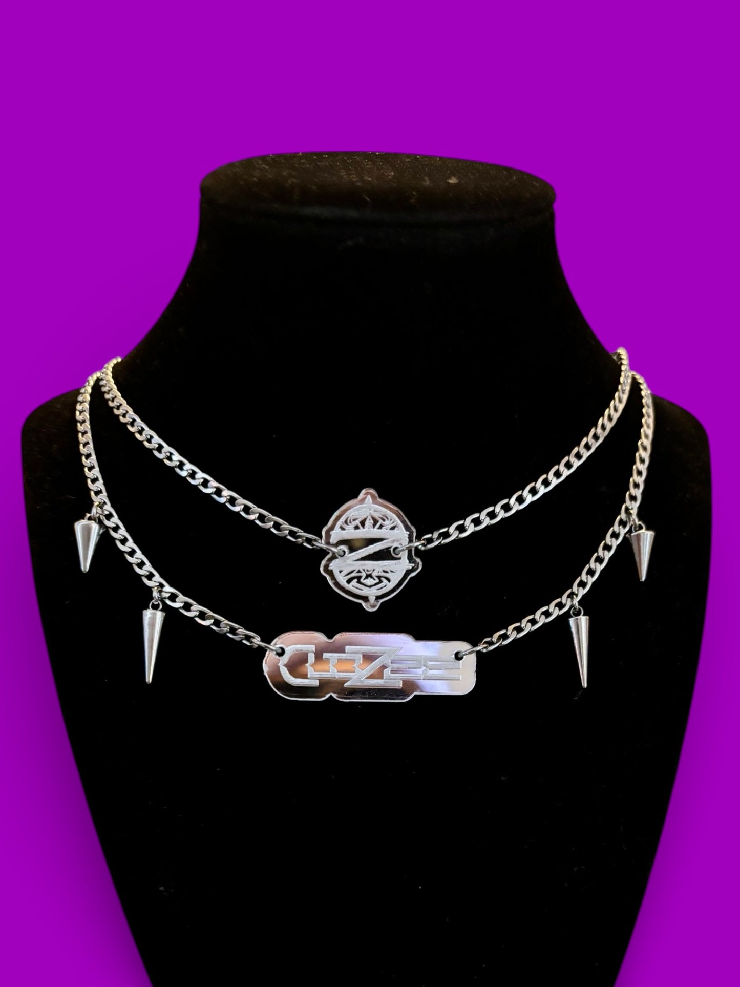 Custom stainless steel necklace stacks