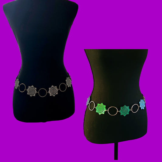 Flowstar customizable acrylic metal ring belt