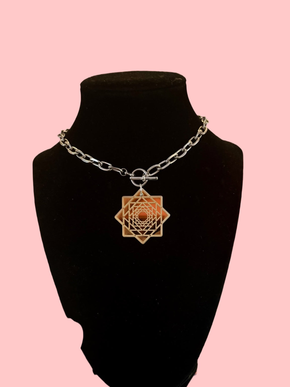 Custom Tiff & Co style silver/gold chain stainless steel necklace