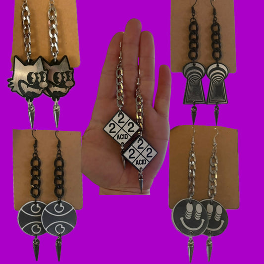 G Jones inspired chain link earrings