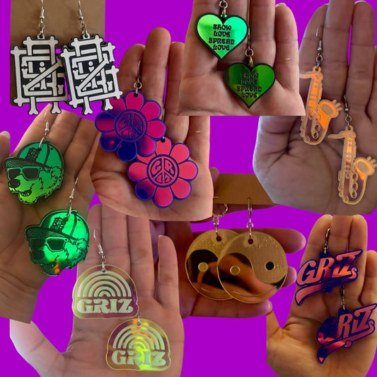 Griz inspired customizable acrylic earrings