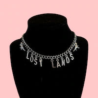 LL dino word necklace
