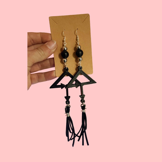Customizable beaded tassel earrings