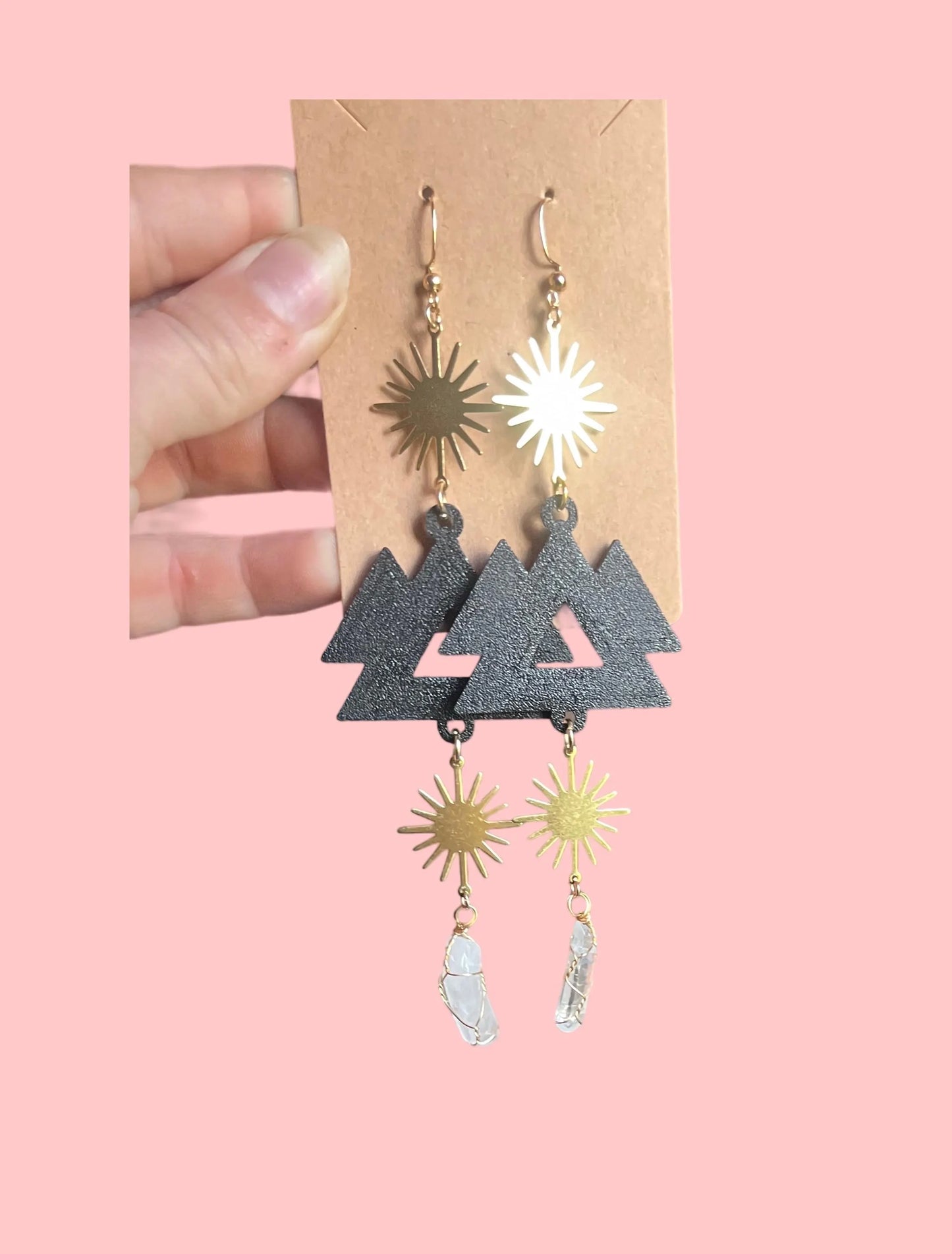 Wakaan inspired sparkle crystal dangle earrings