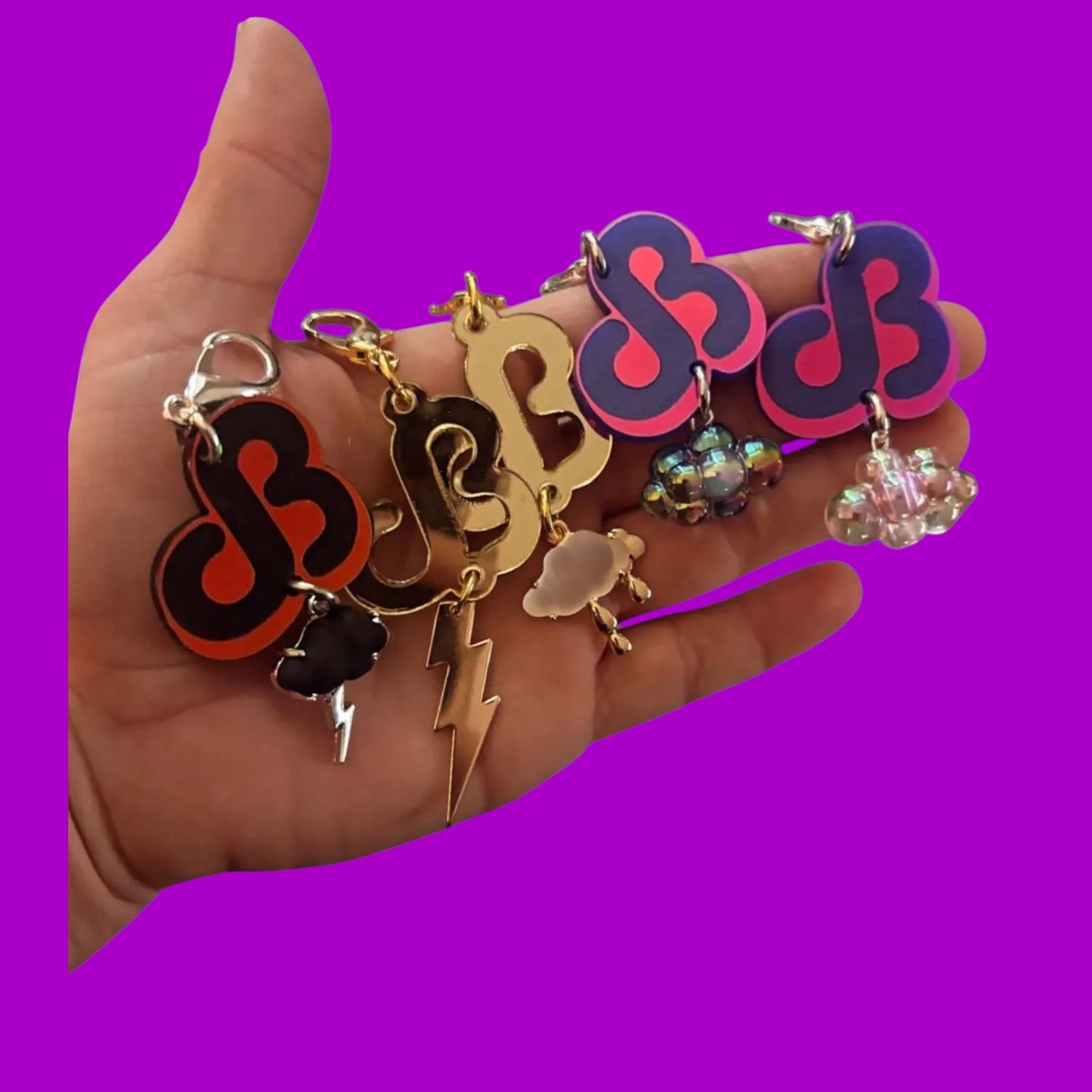 Daily bread inspired acrylic cloud charms/ hat clips