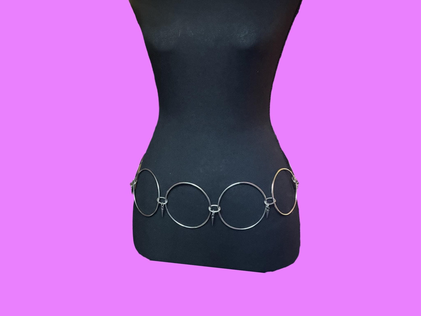 stainless steel 3 inch o ring studded belt