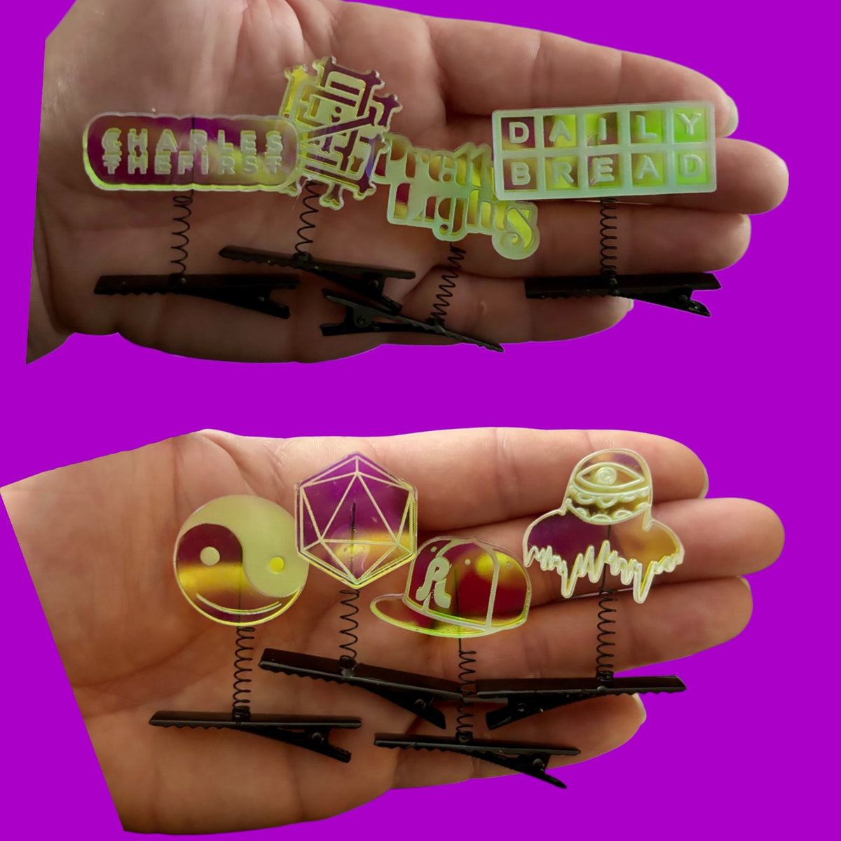 custom iridescent festival sprouts