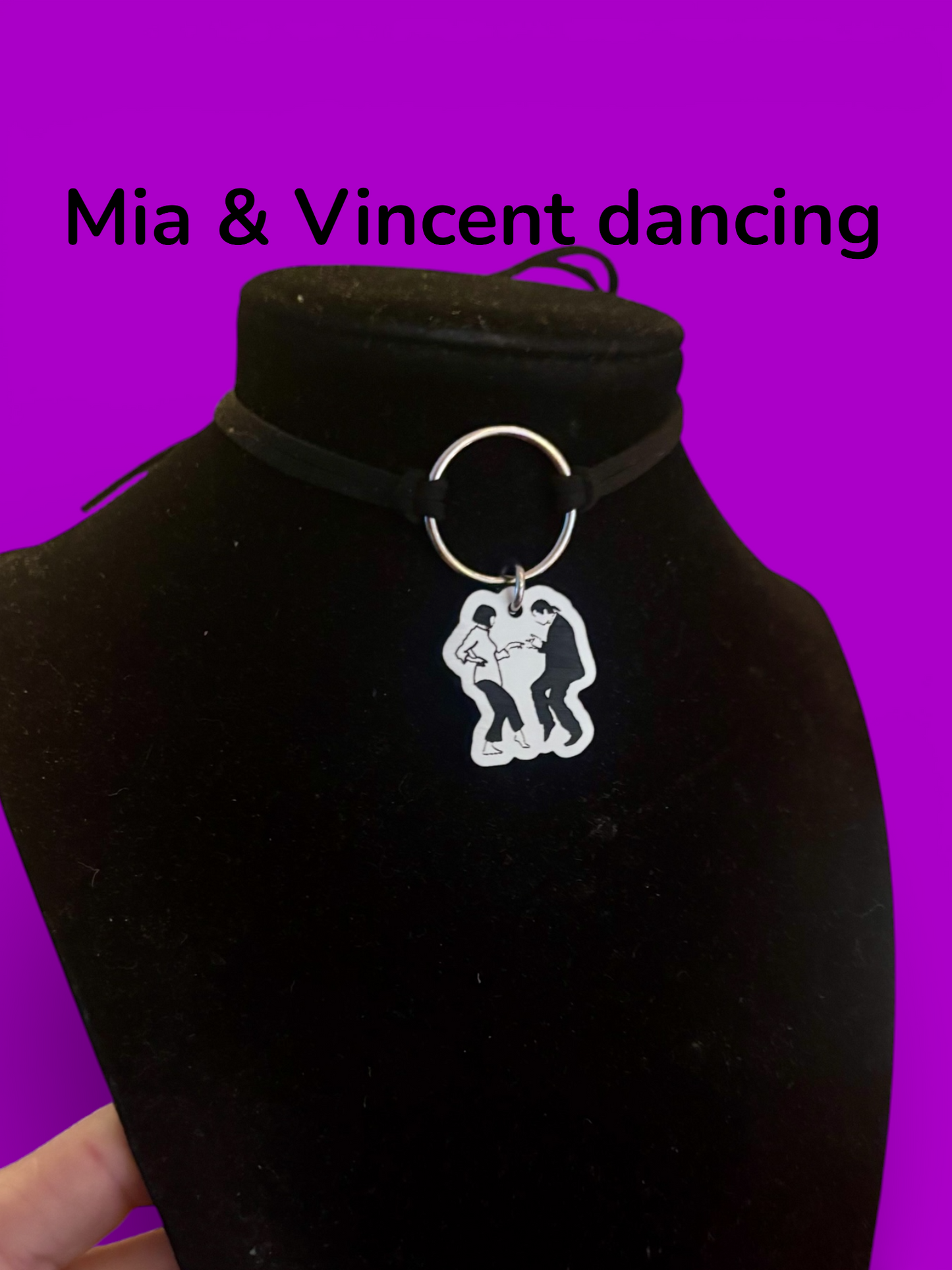 PULP black/white tie back chokers