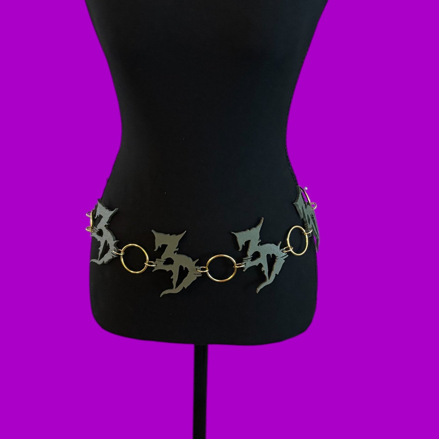 Olive and gold ZD 3D printed ring belt
