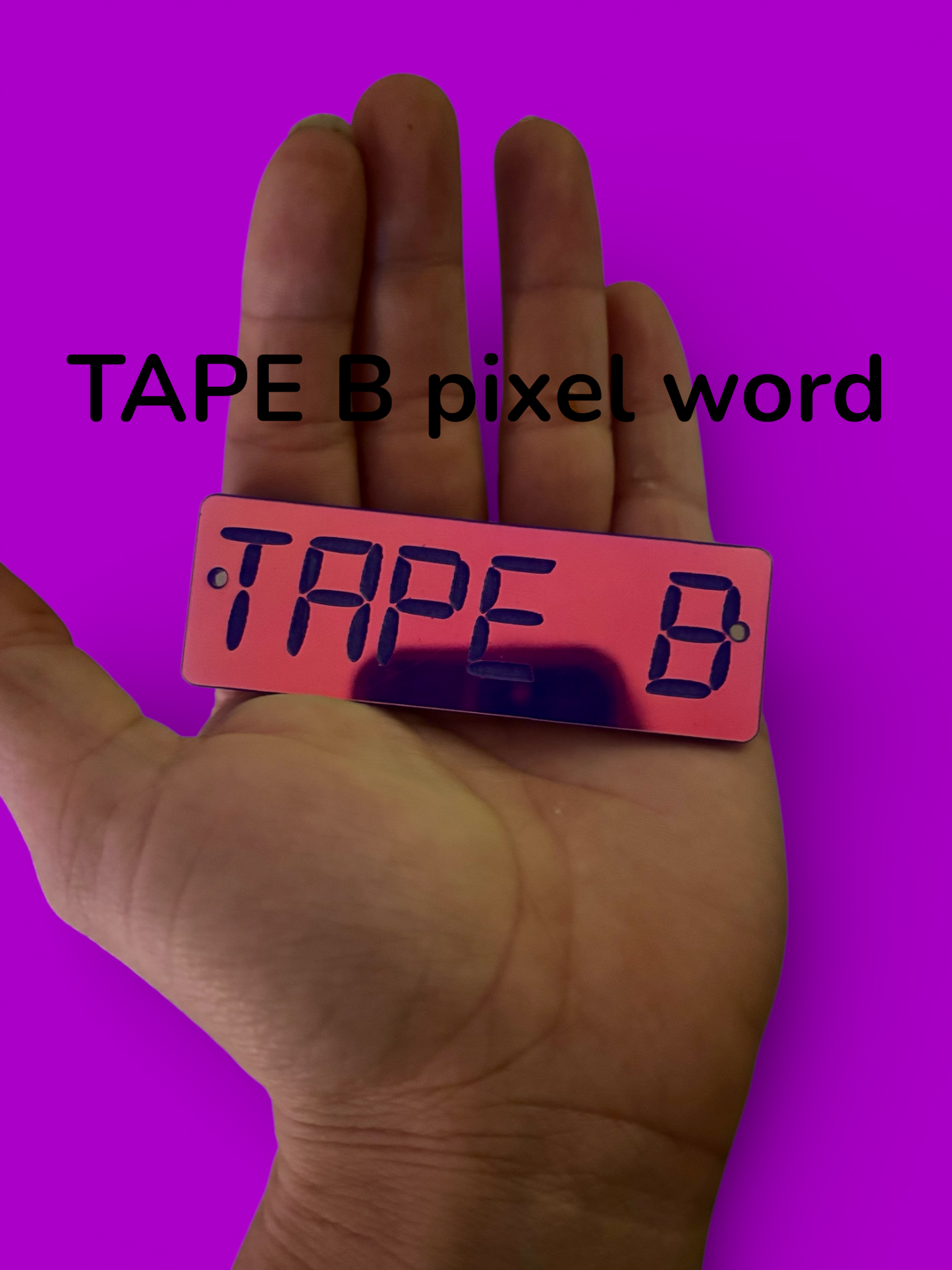 Tape b customizable acrylic metal ring belt